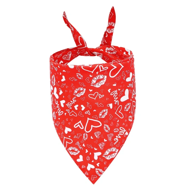 Triangle Saliva Towel for Pets, Triangular Bandage, Accessories Supplies, Products for Dog and Cat, Love