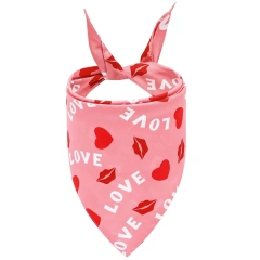 Triangle Saliva Towel for Pets, Triangular Bandage, Accessories Supplies, Products for Dog and Cat, Love