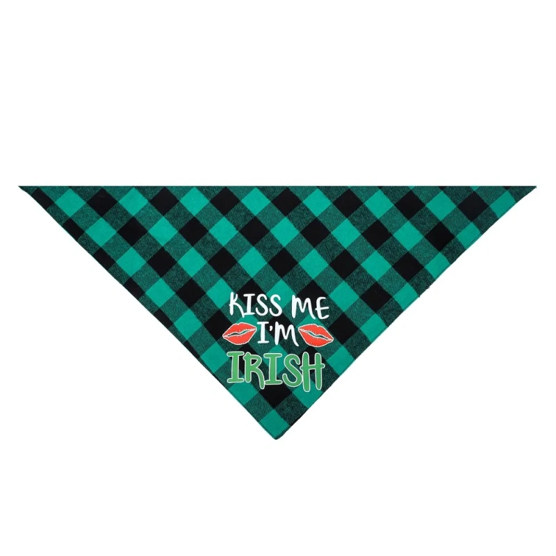 St Patrick's Day Pet Triangle Scarf, Dog Cat Saliva Towel, Triangular Bandage Accessories, Supplies Products