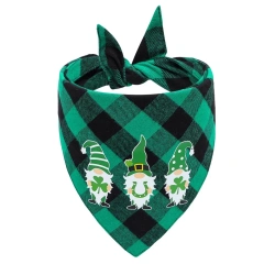 St Patrick's Day Pet Triangle Scarf, Dog Cat Saliva Towel, Triangular Bandage Accessories, Supplies Products