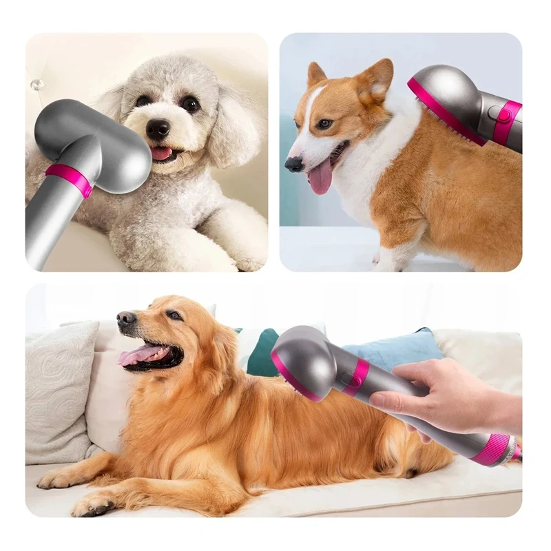 Pet Hair Dryer Dog Grooming 2-In-1 Comb Brush Dryer Cat Dogs Hair Comb Low Noise Massage Hair Not Hurt Hair Water Blower
