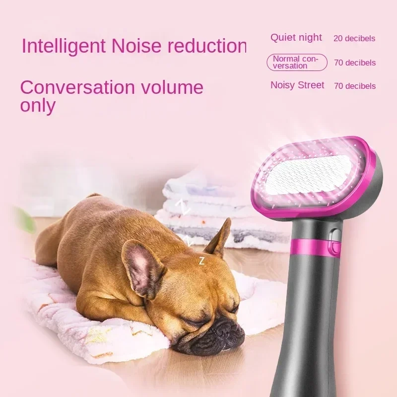 Pet Hair Dryer Dog Grooming 2-In-1 Comb Brush Dryer Cat Dogs Hair Comb Low Noise Massage Hair Not Hurt Hair Water Blower
