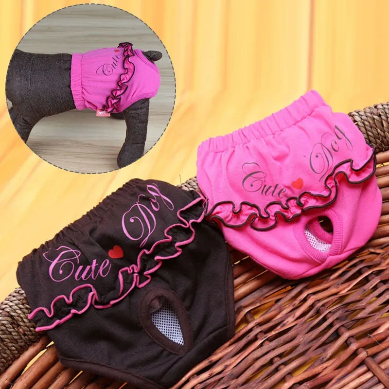 Female Dog Panties Diapers for Dogs Sanitary Physiological Pants Washable Pet Underwear Dog Clothes Chihuahua Puppy Shorts