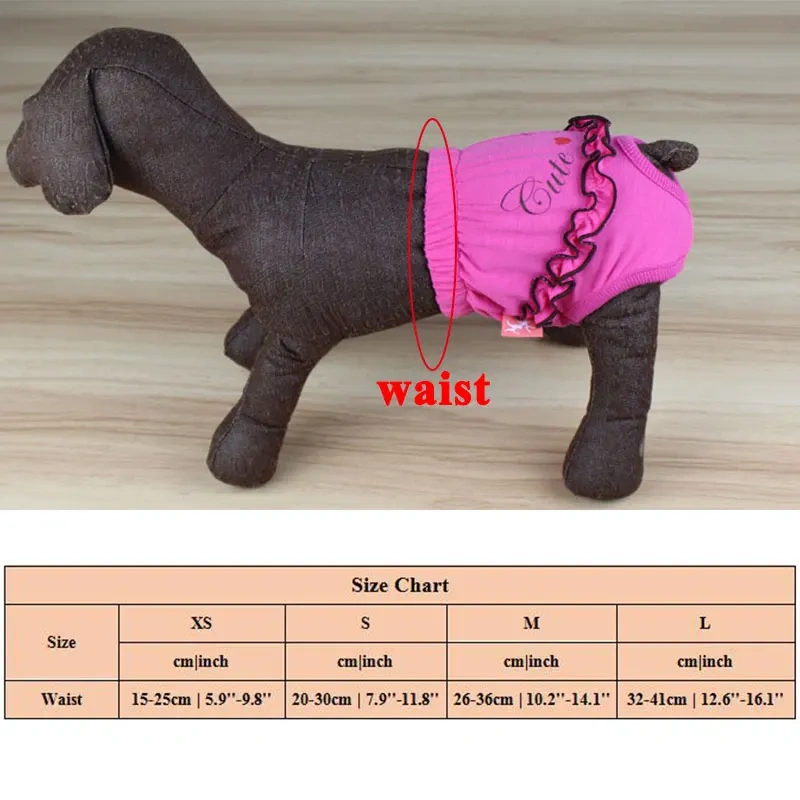 Female Dog Panties Diapers for Dogs Sanitary Physiological Pants Washable Pet Underwear Dog Clothes Chihuahua Puppy Shorts