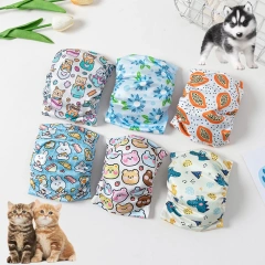 Dog Shorts Adjusting Physiological Pants Pet Underwear Pet Physiological Pants Clean Cute Printing Dog Puppy Reusable Sanitary