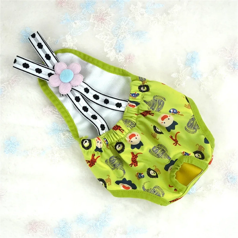 Cartoon Print Pet Dog Shorts Diaper Sanitary Physiological Pants Washable Female Short Panties Menstruation Underwear Briefs