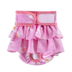 Female Dogs Diaper Washable Pets Physiological Pants Sanitary Panties Leakproof Menstrual Underwear for Small Large Dogs Shorts