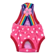 Pet Dog Shorts Diaper Sanitary Physiological Pants Washable Dog Panties Menstruation Dot Print Underwear Briefs for Girl Dogs