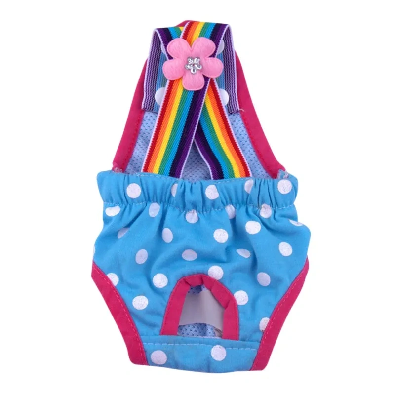 Pet Dog Shorts Diaper Sanitary Physiological Pants Washable Dog Panties Menstruation Dot Print Underwear Briefs for Girl Dogs