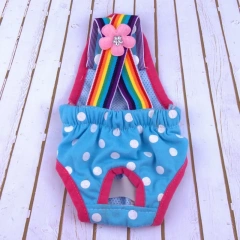 Pet Dog Shorts Diaper Sanitary Physiological Pants Washable Dog Panties Menstruation Dot Print Underwear Briefs for Girl Dogs