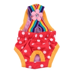 Pet Dog Shorts Diaper Sanitary Physiological Pants Washable Dog Panties Menstruation Dot Print Underwear Briefs for Girl Dogs