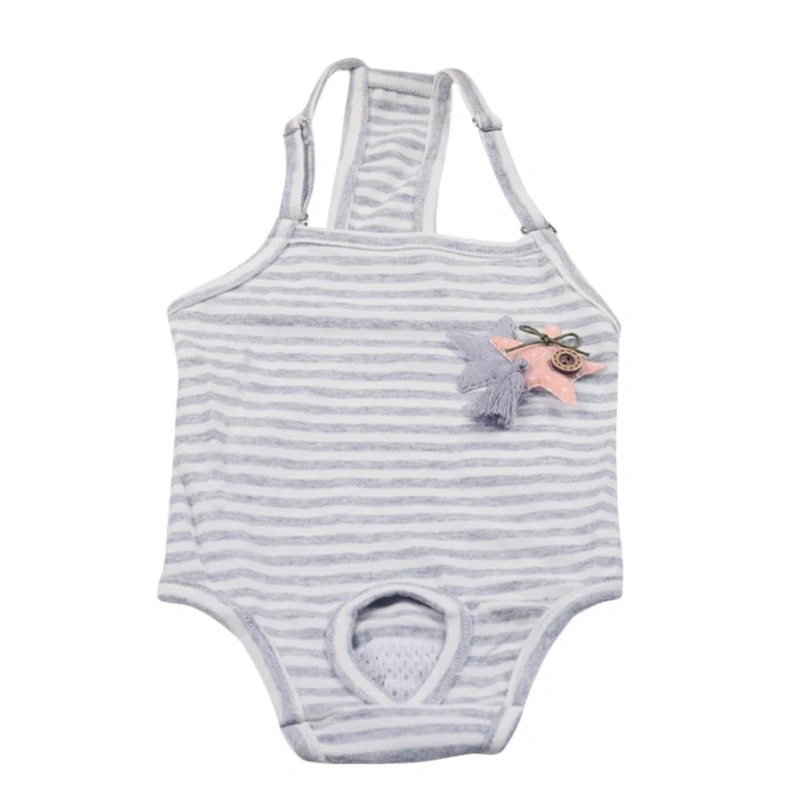 Striped Pet Physiological Pants One-Piece Strap Dog Menstrual Pants Teddy Bichon Bear Puppy Sanitary Pants Dog Underpants Shorts