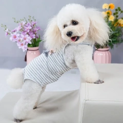 Striped Pet Physiological Pants One-Piece Strap Dog Menstrual Pants Teddy Bichon Bear Puppy Sanitary Pants Dog Underpants Shorts