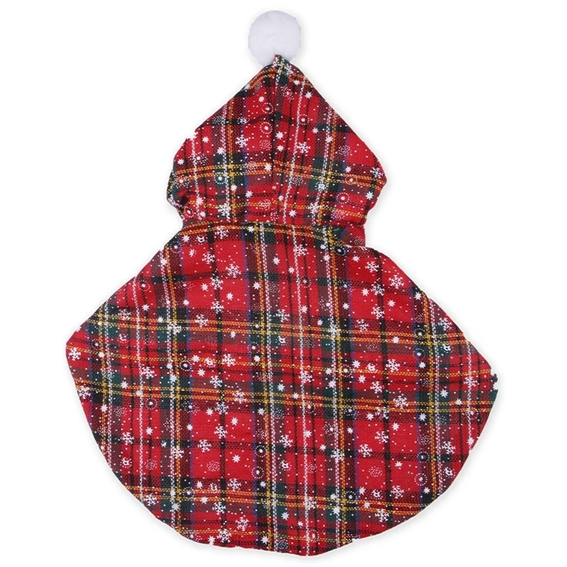 Christmas Pet Cape Cloak Costume Dog Cat Outfit Red Cute Warm Soft Cat Clothes for Small Medium Sized Puppy Dog Cat New Year