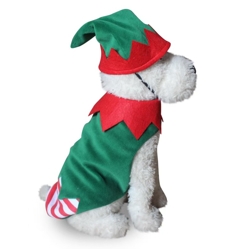 Puppy Fancy Dress,Christmas Santa Costume, Halloween Cat Costume, Pet Clothes, Christmas Suit with Cap for Dogs and Cats