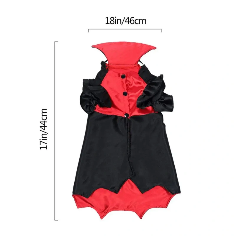 Cat Halloween Cape Cat Costume Funny Vampire Cosplay Novelty Kitten Clothes For Halloween Christmas Cute Scary Spooky Pet Costum
