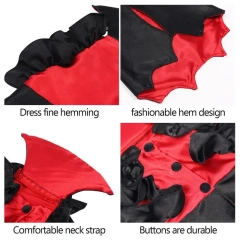Cat Halloween Cape Cat Costume Funny Vampire Cosplay Novelty Kitten Clothes For Halloween Christmas Cute Scary Spooky Pet Costum