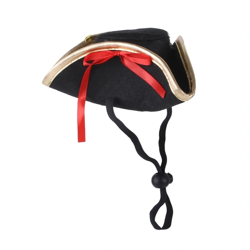 Christmas Pet Hat Captain Pirate Hat for Dog Dress Up Supplies Lovely Halloween Carnival Clothes Pet Accessory