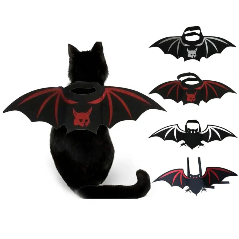 Dog Cat Bat Wings Costume Cartoon Pattern Easy-wearing Decorative Felt Cloth Bat Wings Costume Pet Ornament Pet Supplies