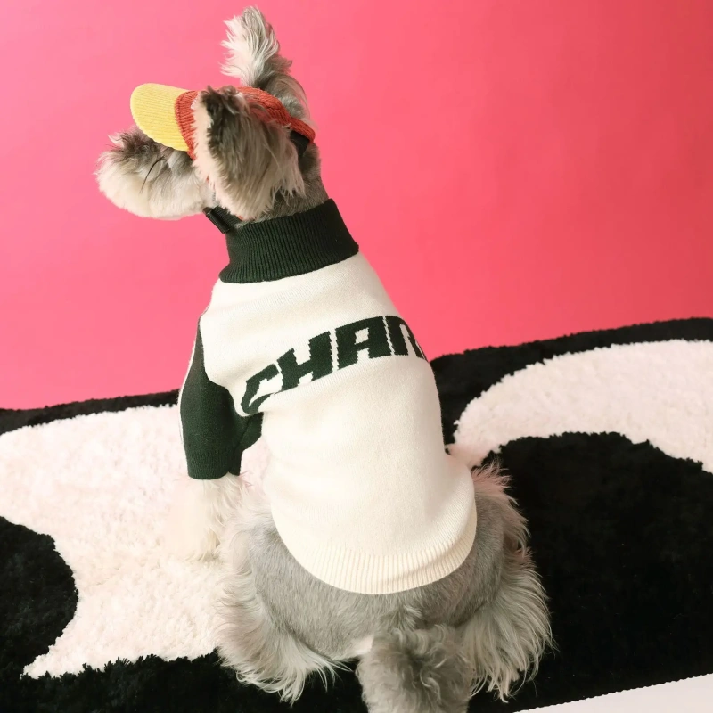 Men's Teddy Schnauzer Bears Sports Sweater, Little Dog Clothes, Autumn and Winter Cardigan, Handsome Pet Wear, New