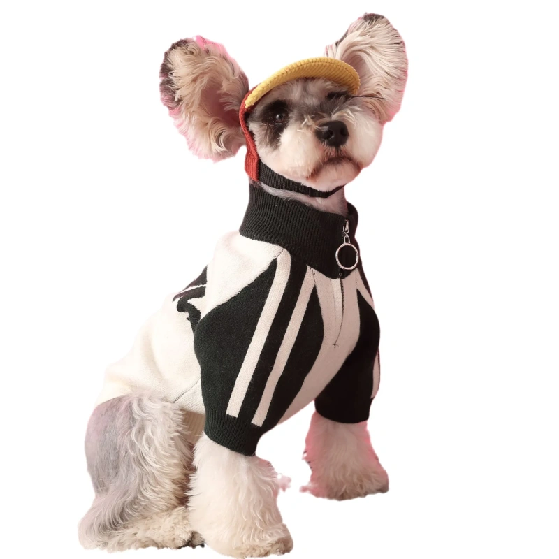 Men's Teddy Schnauzer Bears Sports Sweater, Little Dog Clothes, Autumn and Winter Cardigan, Handsome Pet Wear, New