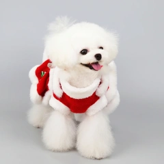 Christmas Dresses for Pet Dog Autumn Winter Puppy Warm Clothing Skirt Cat Dresses Cosplay Christmas Clothes for Small Dog