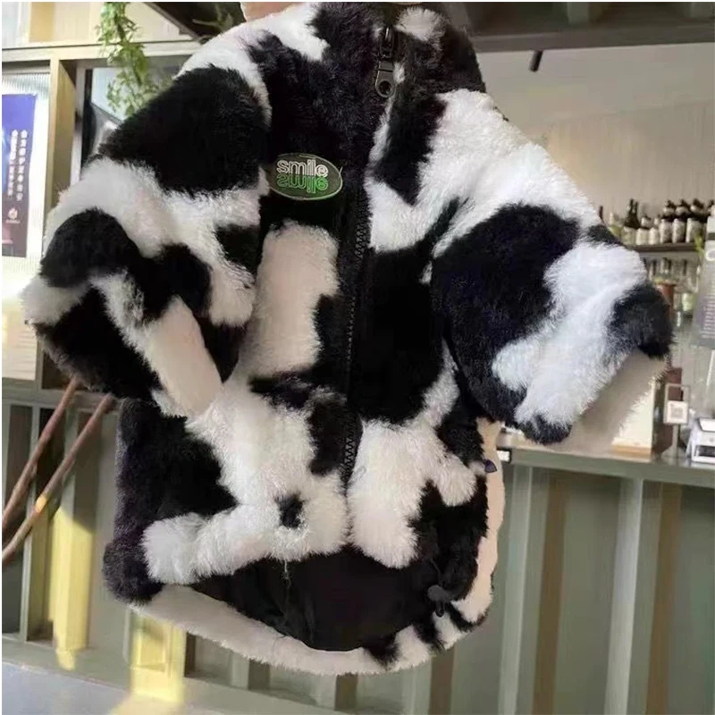 Winter Pet Dog Clothes Warm Fleece Dog  Coat Dog Cat Same Style Trendy Fur Pet Warm Clothes