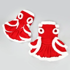 Christmas Dresses for Pet Dog Autumn Winter Puppy Warm Clothing Skirt Cat Dresses Cosplay Christmas Clothes for Small Dog