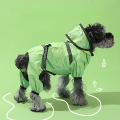 Pet Waterproof Jumpsuit Dog Raincoat Reflective Puppy Clothes For High-grade Golden Chihuahua Yorkshire Hooded Raincoat