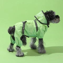 Pet Waterproof Jumpsuit Dog Raincoat Reflective Puppy Clothes For High-grade Golden Chihuahua Yorkshire Hooded Raincoat