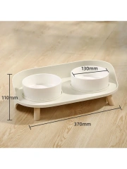 Food Feeders Pet Cat Double Bowls Feeder Adjustable Height Cats Dogs Drinker Water Bowl Dish Elevated Feeding Kitten Supplies