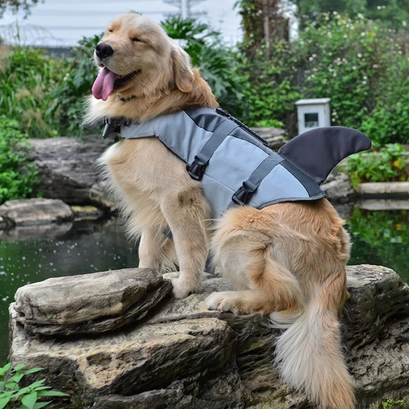 Pet Dog Life Jacket Vest Clothes Life Vest Collar Harness Dog Swimming Summer Swimwear Mermaid Shark Life jacket