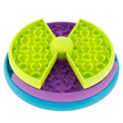 Pet Slow Food Bowl 3-Layers Puzzle Puppy Choke-proof Non-slip Feeder Reusable Dog Slow Eating Interactive Game Toy Pet Supplies