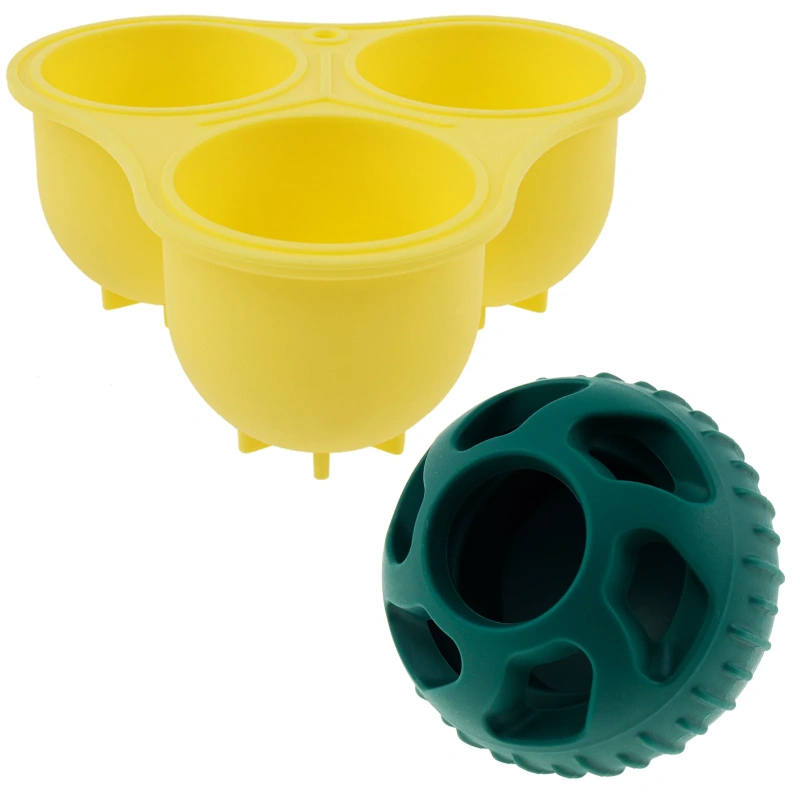 2Pcs/Set Dog Pupsicle Silicone Slow Food Ball Bite Resistant Slow Food Ball Safe Slow Food Ball Help Grinding Teeth for Pets