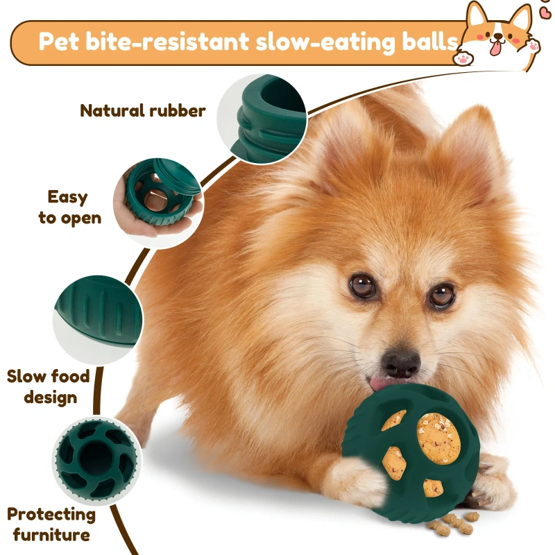 2Pcs/Set Dog Pupsicle Silicone Slow Food Ball Bite Resistant Slow Food Ball Safe Slow Food Ball Help Grinding Teeth for Pets
