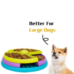 Pet Slow Food Bowl 3-Layers Puzzle Puppy Choke-proof Non-slip Feeder Reusable Dog Slow Eating Interactive Game Toy Pet Supplies