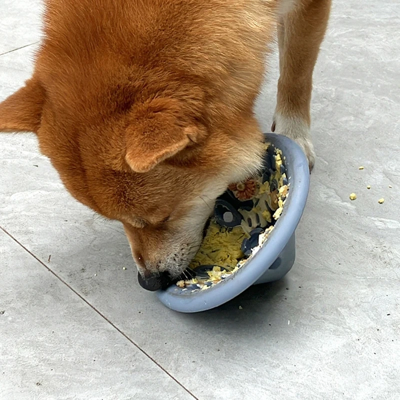 Silicone Dog Slow Food Bowl Funny Pet Dog Slow Feeder Bowl Interactive Toys for Small Medium Large Dogs Pet Supplies