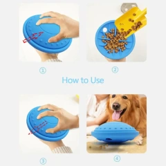 Dog Treat Puzzle Flying Saucer Natural Silicone Dog Puzzle Toys Dog Toys For Aggressive Chewers Large Breed Alternative To Slow