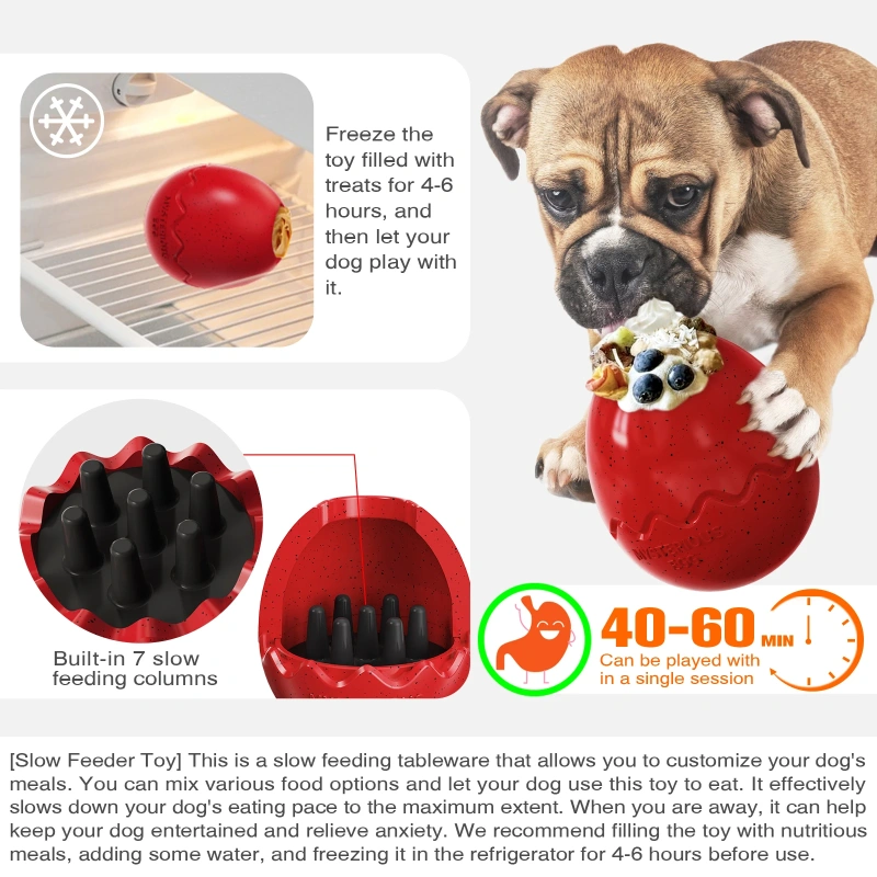 Dog chew Toy For Small Large Slow Feeder toy Pet Interactive Toys Release Anxiety French Bulldog Labrador Chew Slow Feed Toy