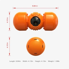 Large Dog Interact Toy Adjustable Food Leak Aperture Dispenser Pulley Wobble Wag Giggle Squeaky Slowly Feeding Durable Supplies