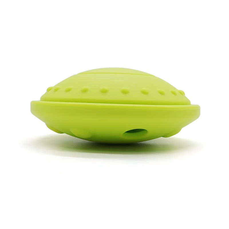 Dog Treat Puzzle Flying Saucer Natural Silicone Dog Puzzle Toys Dog Toys For Aggressive Chewers Large Breed Alternative To Slow