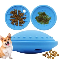 Dog Treat Puzzle Flying Saucer Natural Silicone Dog Puzzle Toys Dog Toys For Aggressive Chewers Large Breed Alternative To Slow
