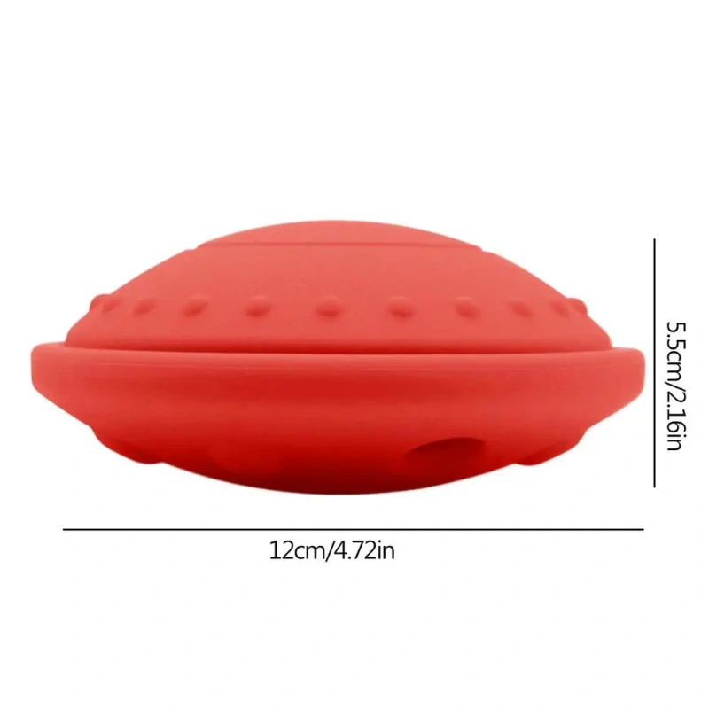 Dog Treat Puzzle Flying Saucer Natural Silicone Dog Puzzle Toys Dog Toys For Aggressive Chewers Large Breed Alternative To Slow