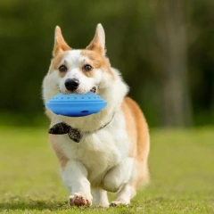 Dog Treat Puzzle Flying Saucer Natural Silicone Dog Puzzle Toys Dog Toys For Aggressive Chewers Large Breed Alternative To Slow