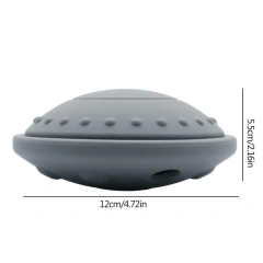 Dog Treat Puzzle Flying Saucer Natural Silicone Dog Puzzle Toys Dog Toys For Aggressive Chewers Large Breed Alternative To Slow