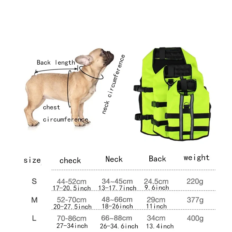Inflatable Dog Life Jacket for Small Medium Large Dogs Boating Swimming Vest for Dogs Outdoor Portable Safe Folded Dog Swimsuit