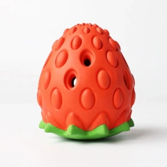 Dog Chew Toys Rubber Cute Strawberry Shaped Food Leaking Toy Durable Eco-friendly Food Dispenser Dogs Toy