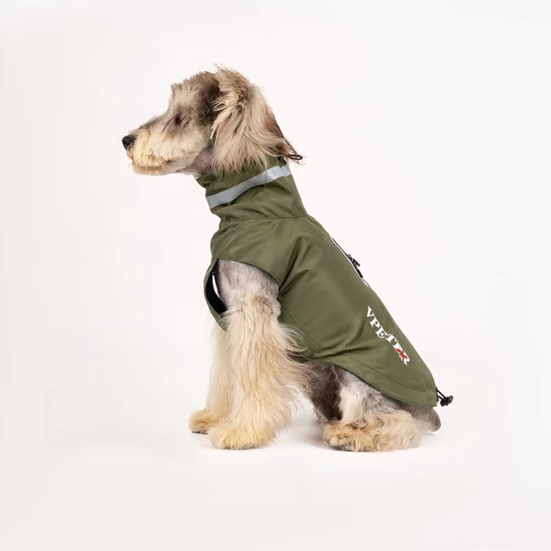 Pet raincoat Adjustable Lightweight Waterproof Windproof Dog Raincoat Hooded Poncho Dog Rain Jacket