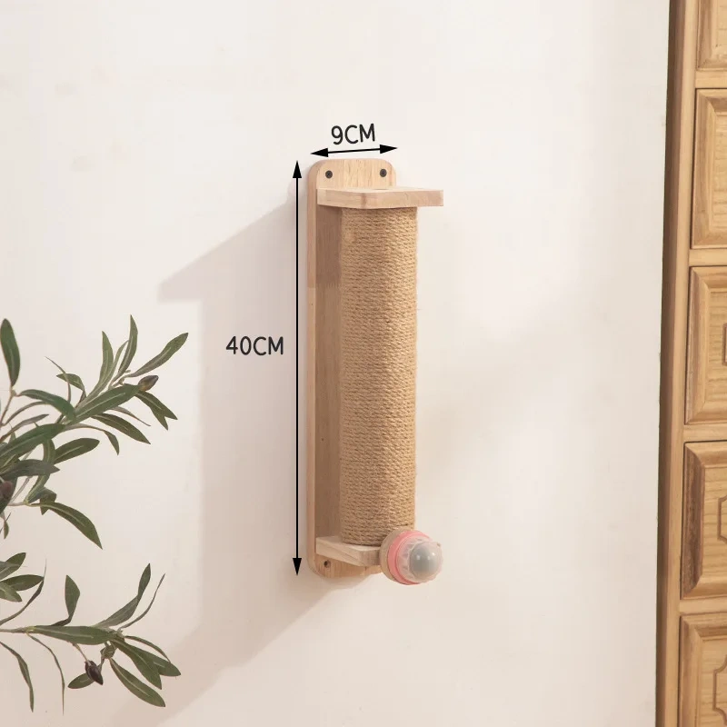 Cat Scratching Board Wooden Toy Cat Claw Hand Wrap Sisal Rope Cat Climbing Frame Durable Cat Scratching Post Pet Supplies