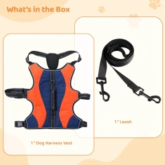 Reflective Dog Harness Vest Dog Tactical Harness With Handle Adjustable And Breathable Dog Vest For Large Dog Vest Pet Dog Leash